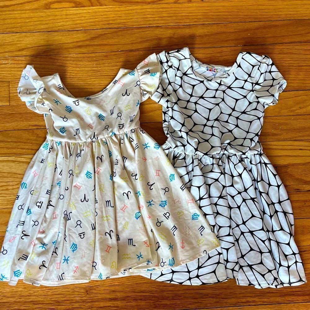 Dot dot smile dress bundle 12-24 months and 2T